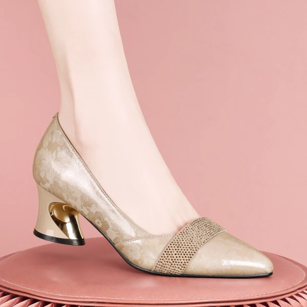 梵芮诗2024年春秋新款气质时尚浅口洋气仙女风低跟单鞋-H1035