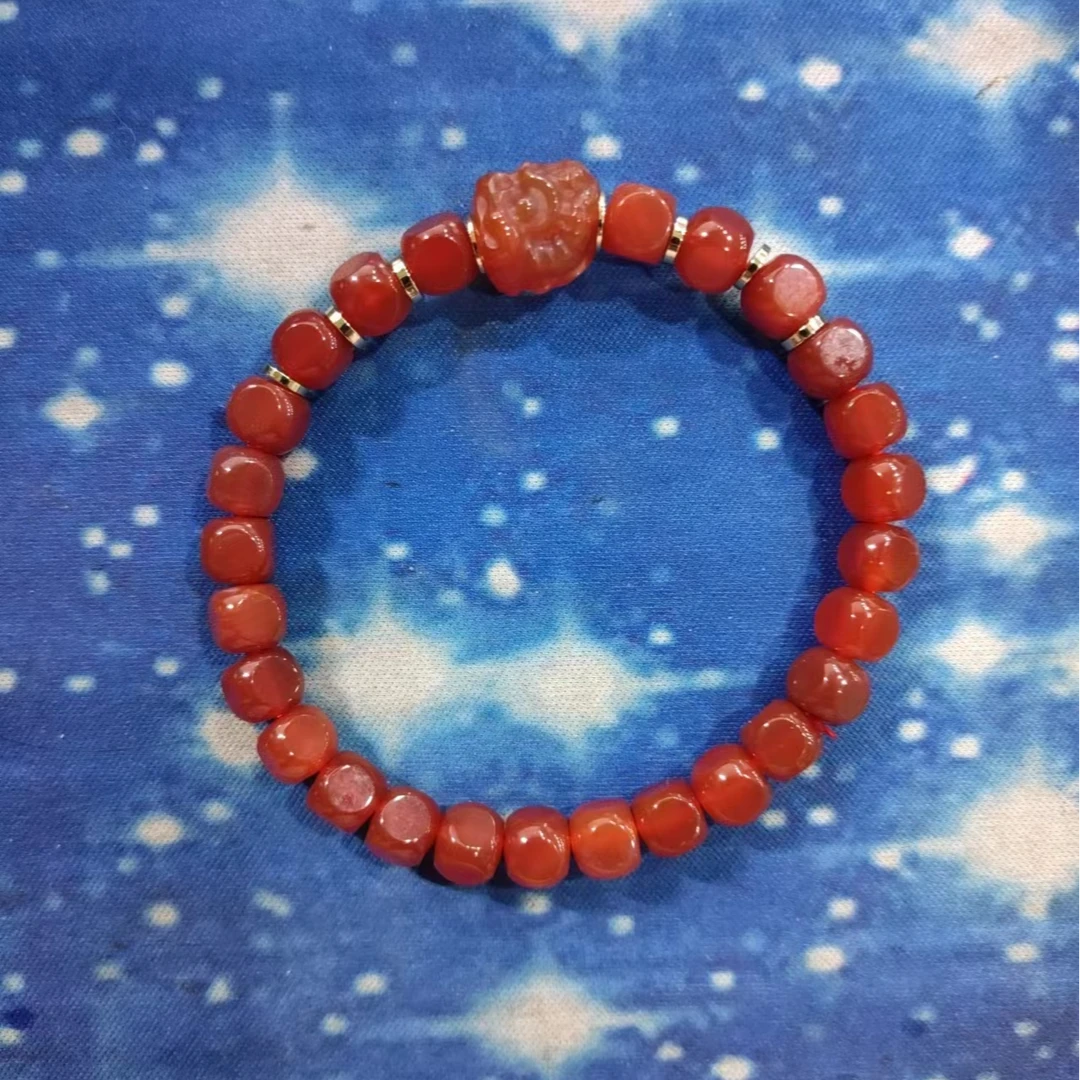 A46号 南红0.7cm六方手串