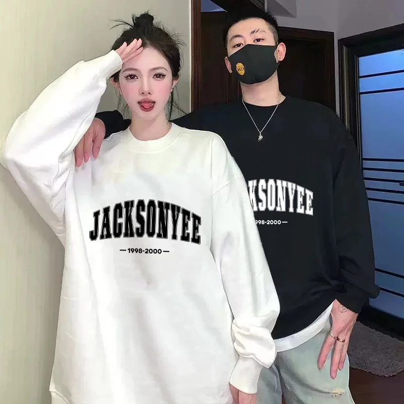 两件装 jacksonyee款情侣装卫衣一男一女上衣秋季舒适男女ins休闲