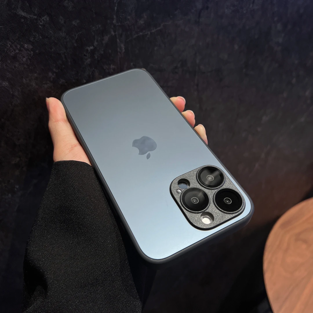 适用苹果15/14/13磨砂原色iPhone14promax全包防摔高级手机壳超薄