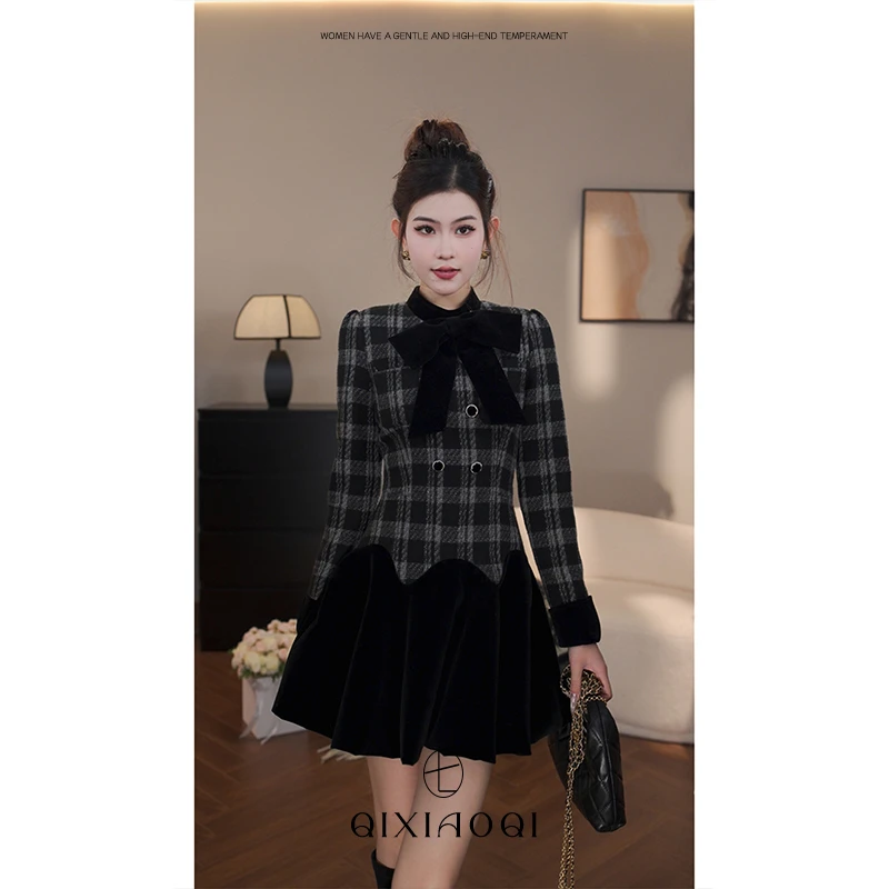 七小七Sicily【傲娇珍妮】法式高级感名媛小香风连衣裙女设计感短裙