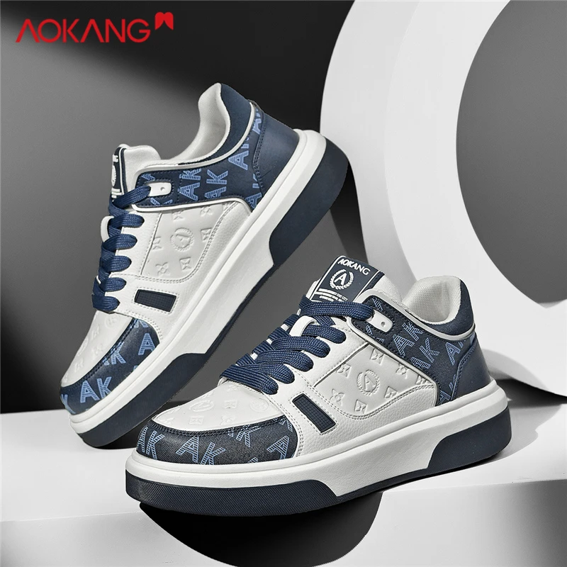 Aokang/奥康官方旗舰官网正品男鞋轻奢板鞋厚底休闲鞋增高运动鞋