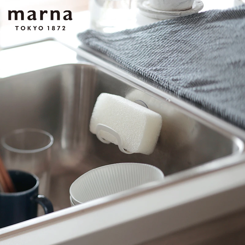 MARNA抗菌海绵架家用厨房卫生间神器免打孔商用海绵放置架收纳架