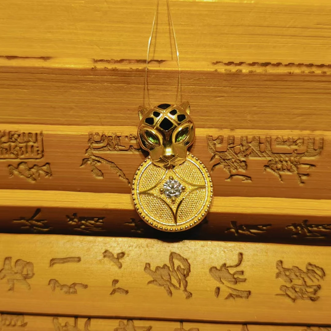 足金999 豹金币吊坠