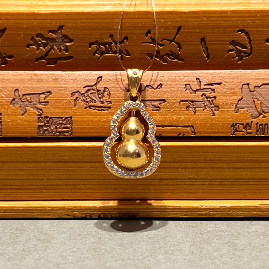 足金999 韦雪同款可转动黄金葫芦吊坠（足金999 克重多退少补）