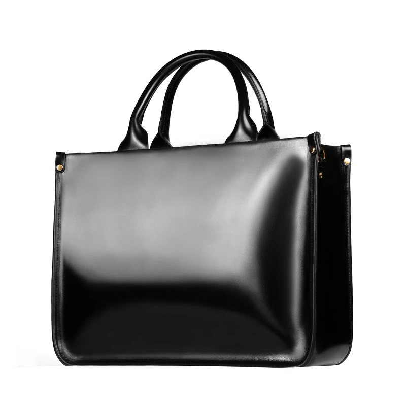 男士牛皮公文包真皮斜跨手提托特包潮流手提包商务电脑包单肩包