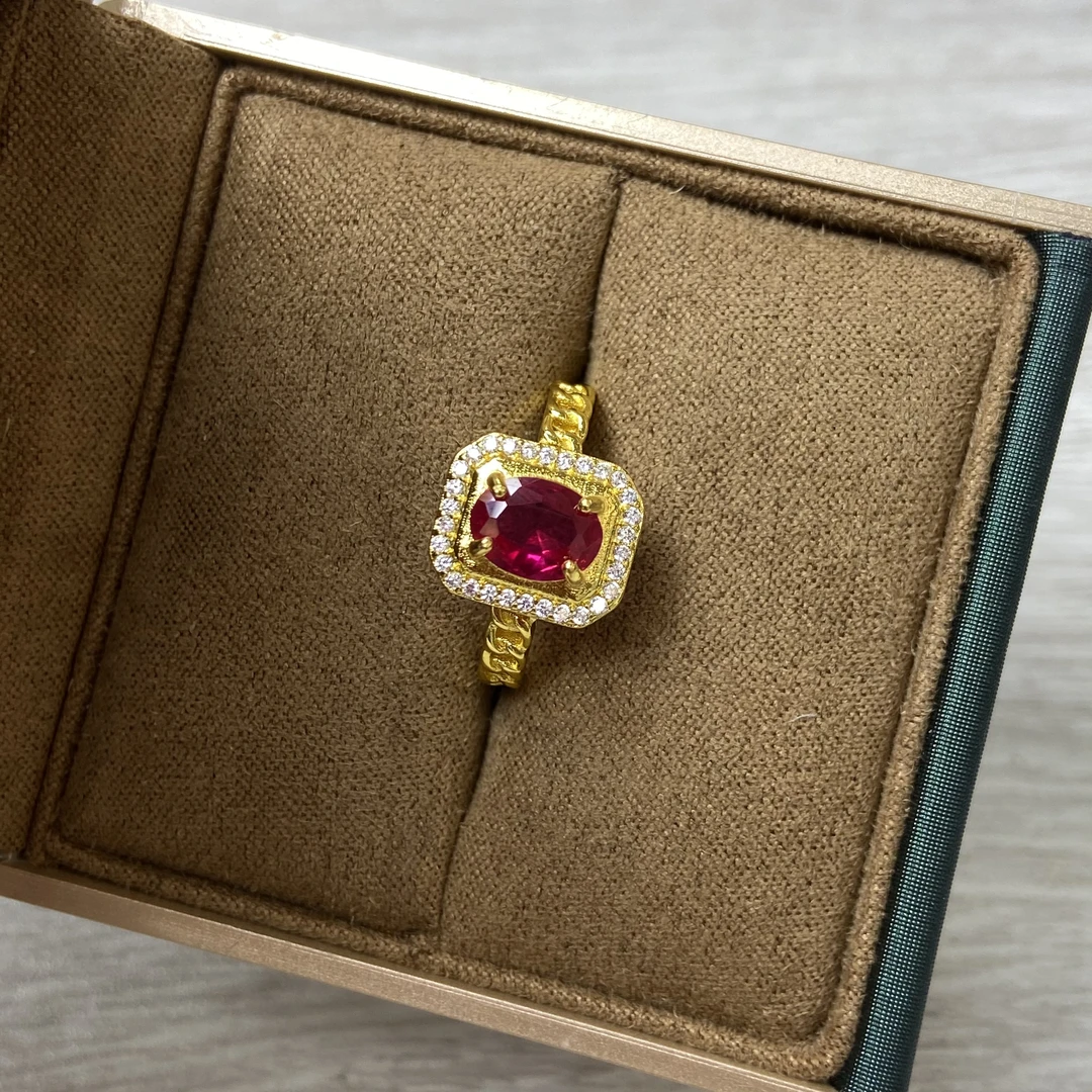 经典国风红宝石戒指965