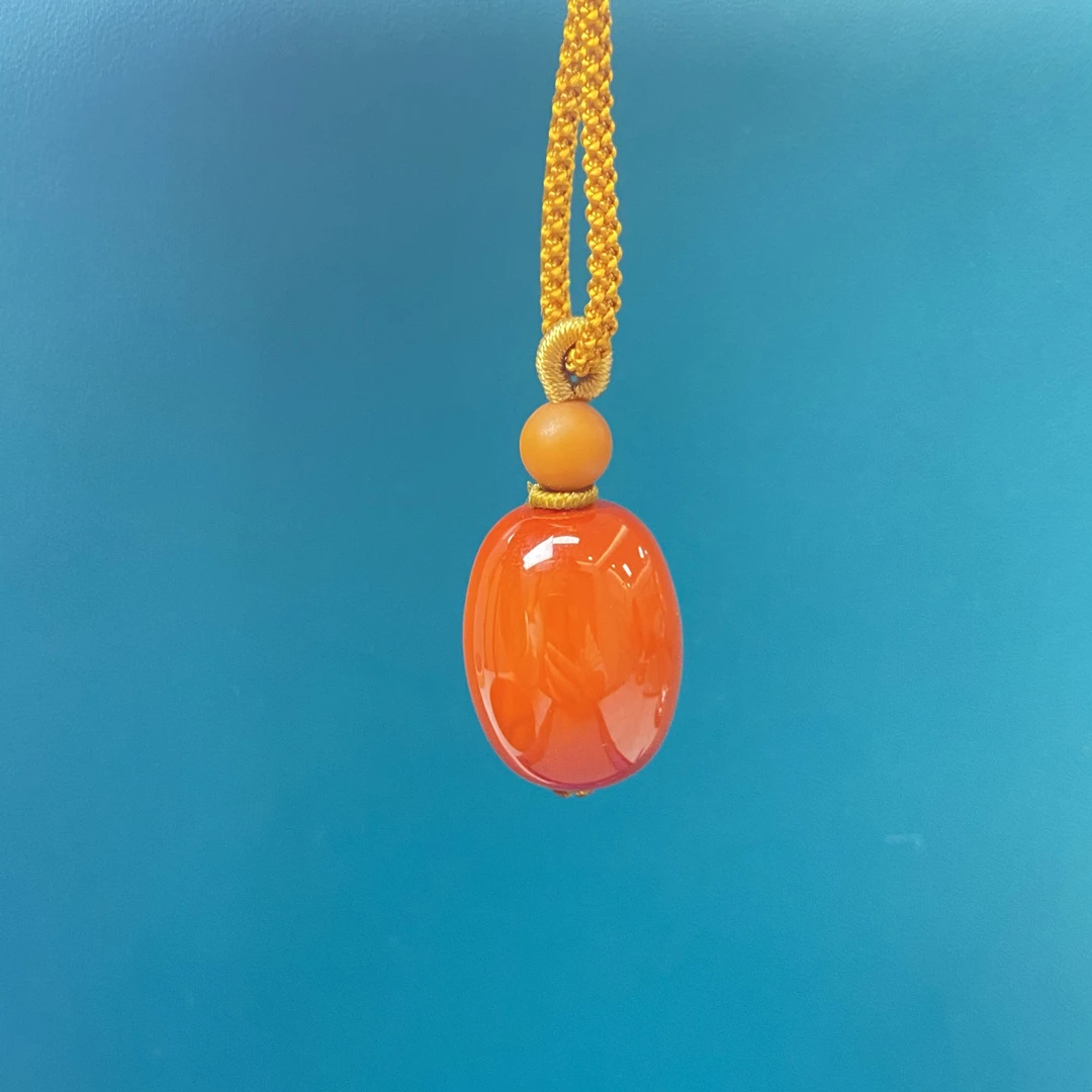 经典国风天然老蜡枣珠吊坠961