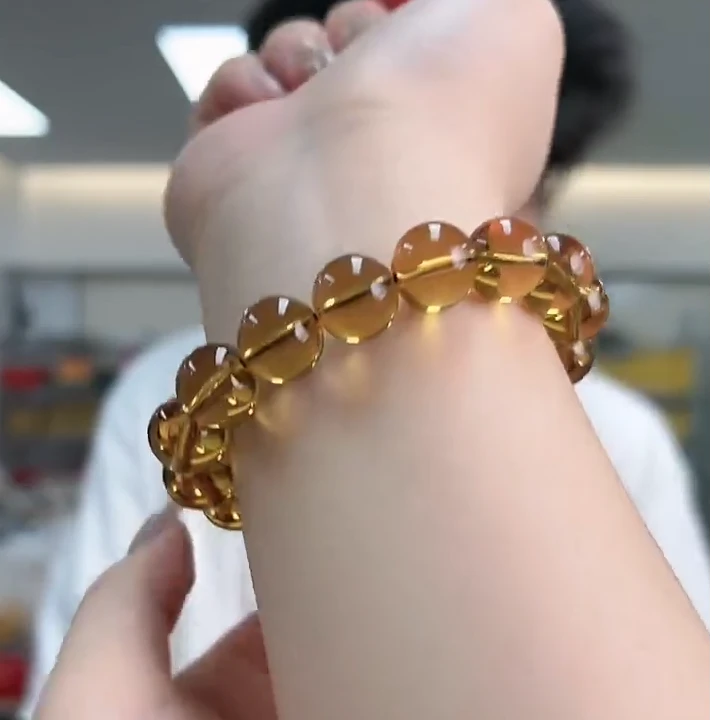 12m经典国风金蓝珀手串443