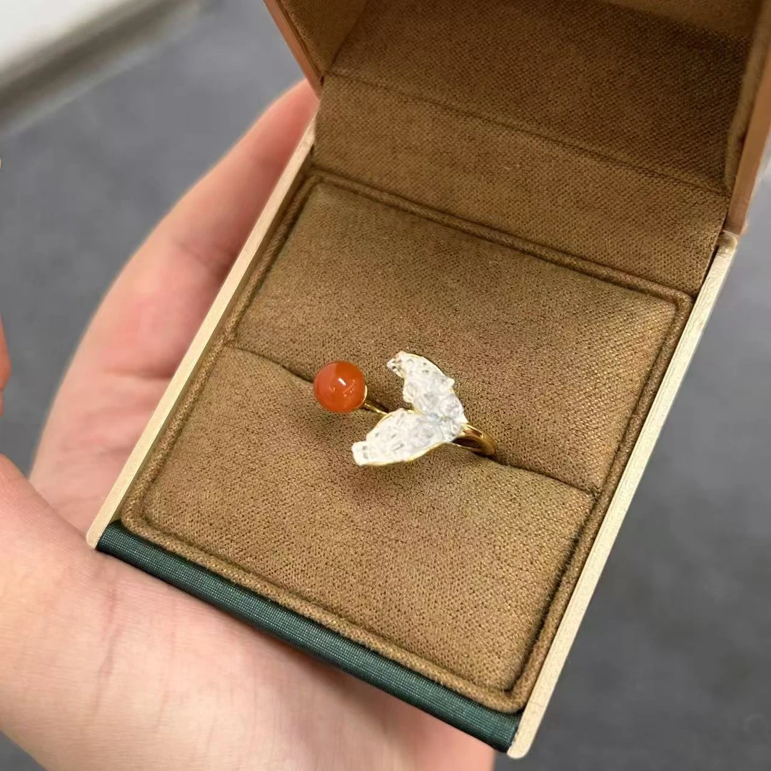 经典国风天然南红戒指986