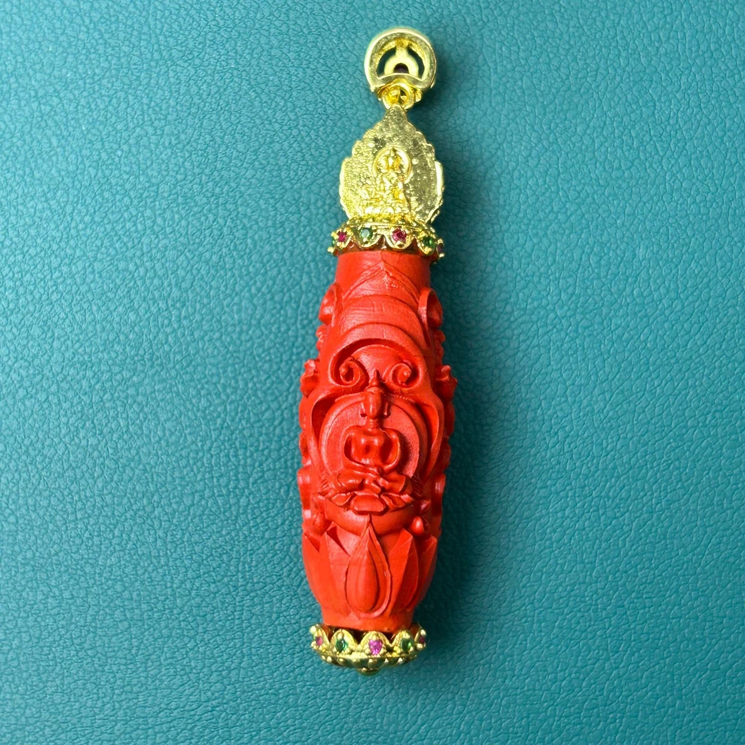 天然辰砂经典国风天然朱砂吊坠471