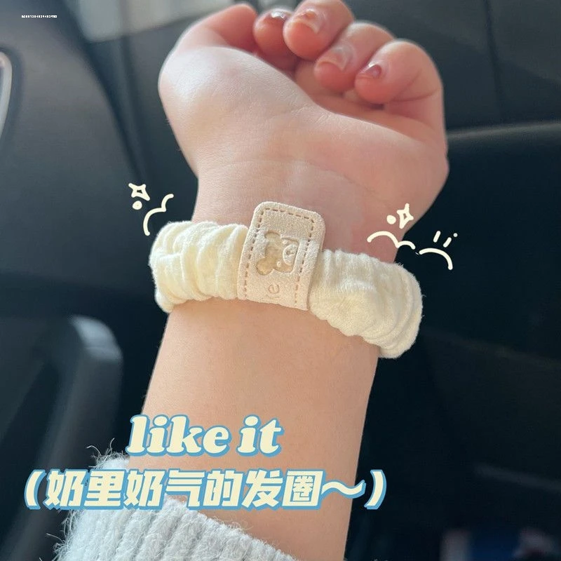 高马尾头绳女简约气质发绳扎头发耐用橡皮筋无痕黑色发圈皮套发饰