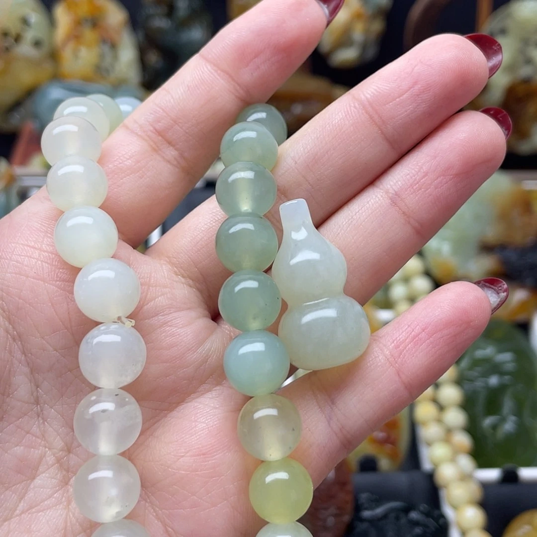 【闪购商品】蛇纹石玉手链未镶嵌空*