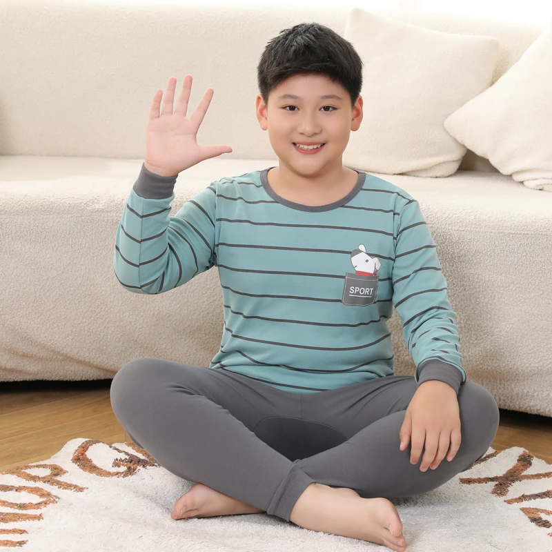 胖童秋衣秋裤套装加厚加大全棉儿童保暖内衣纯棉秋季男童睡衣男孩