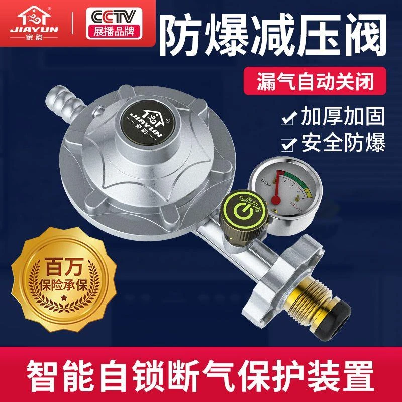 家韵液化气煤气减压阀家用国标0.6减压阀燃气罐漏气自锁煤气灶阀