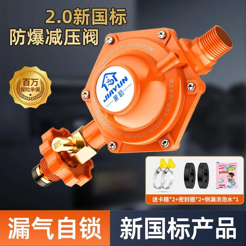 家韵国标家用燃气减压阀安全液化气餐饮猛火灶低压阀煤气罐阀装置