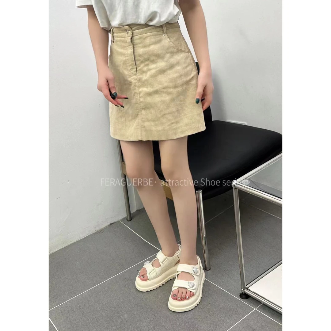 法拉姿-水钻厚底休闲凉鞋（福利）#718863