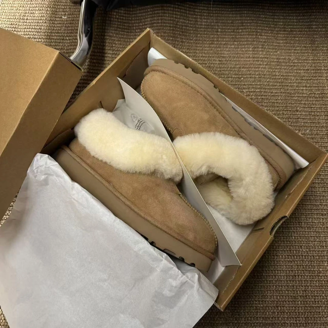 桑坡村“薄底塔次特”“羊皮毛一体”保暖加绒雪地靴～