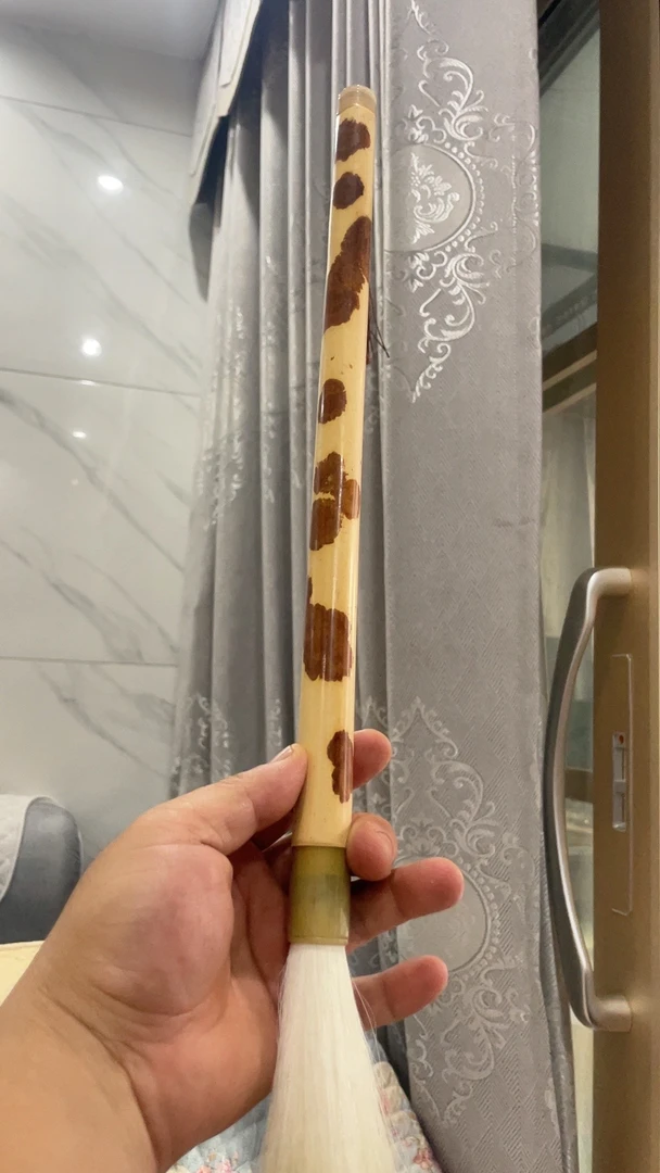 【释梵堂】云妃竹牛角纯羊毫杆长36出峰8.8口径2.0