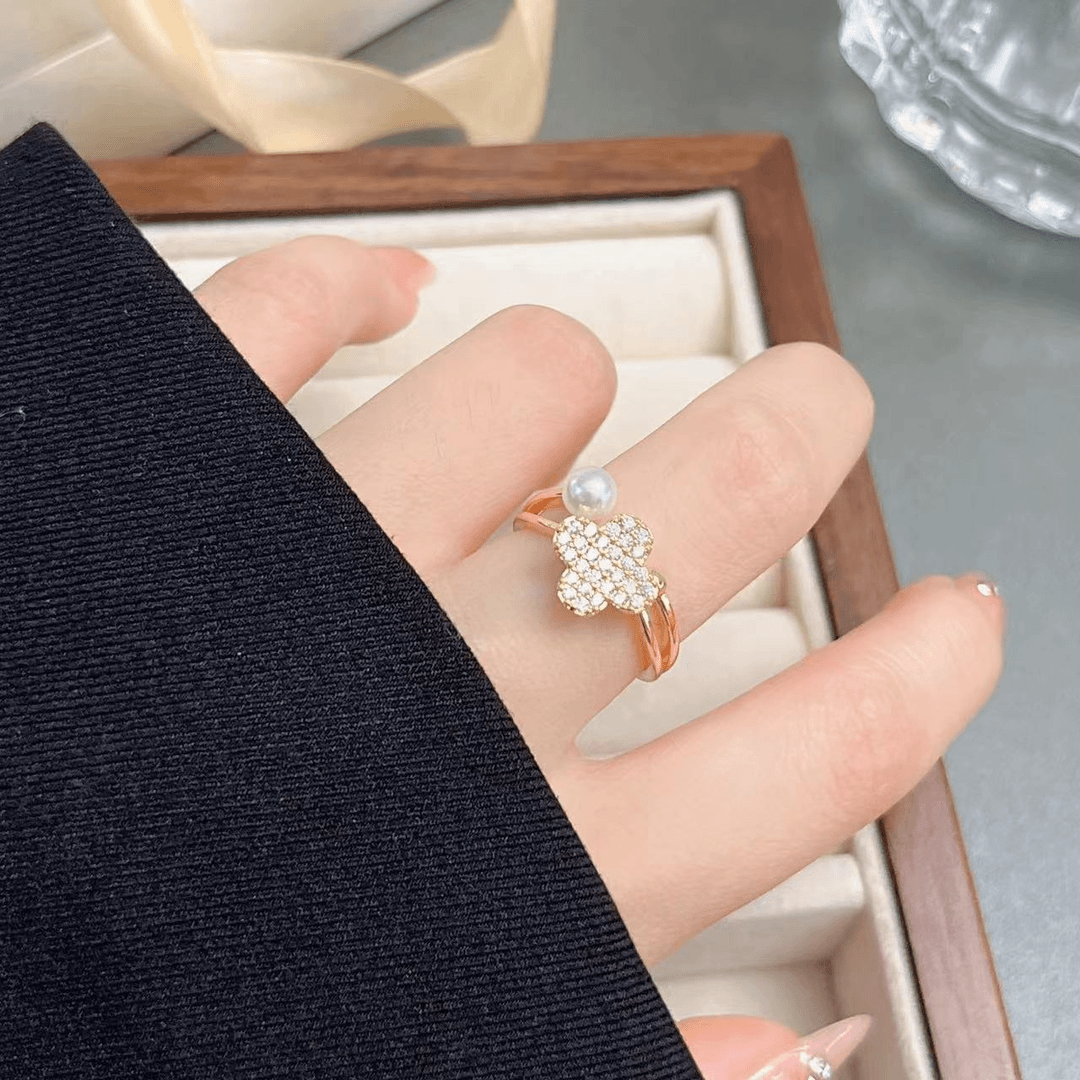 铜合金戒指 D358   时尚轻奢气质百搭小众个性甜美ins开口戒指