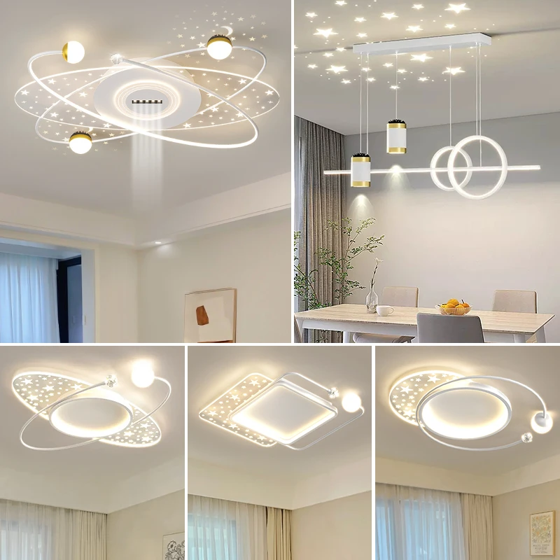 新款吸顶灯现代简约卧室吸顶灯轻奢大气中山灯饰大厅房间灯具套餐