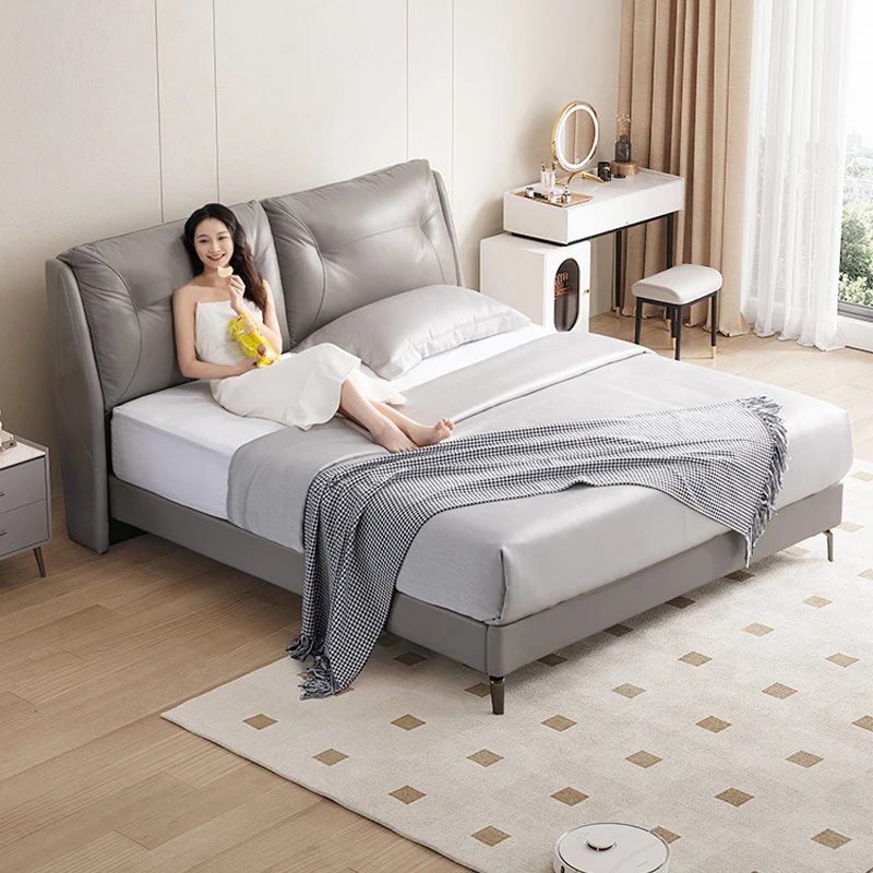 【国补】芝华仕头等舱现代极简皮床家用主卧真皮婚床储物双人床考拉