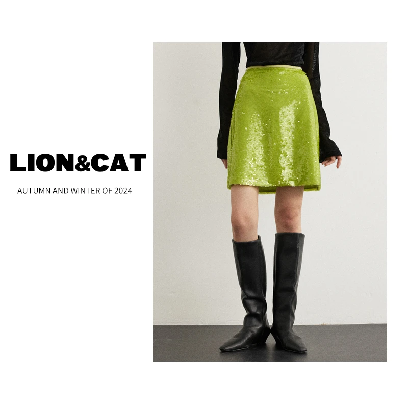 LION&CAT时髦闪闪亮片短裙#404522