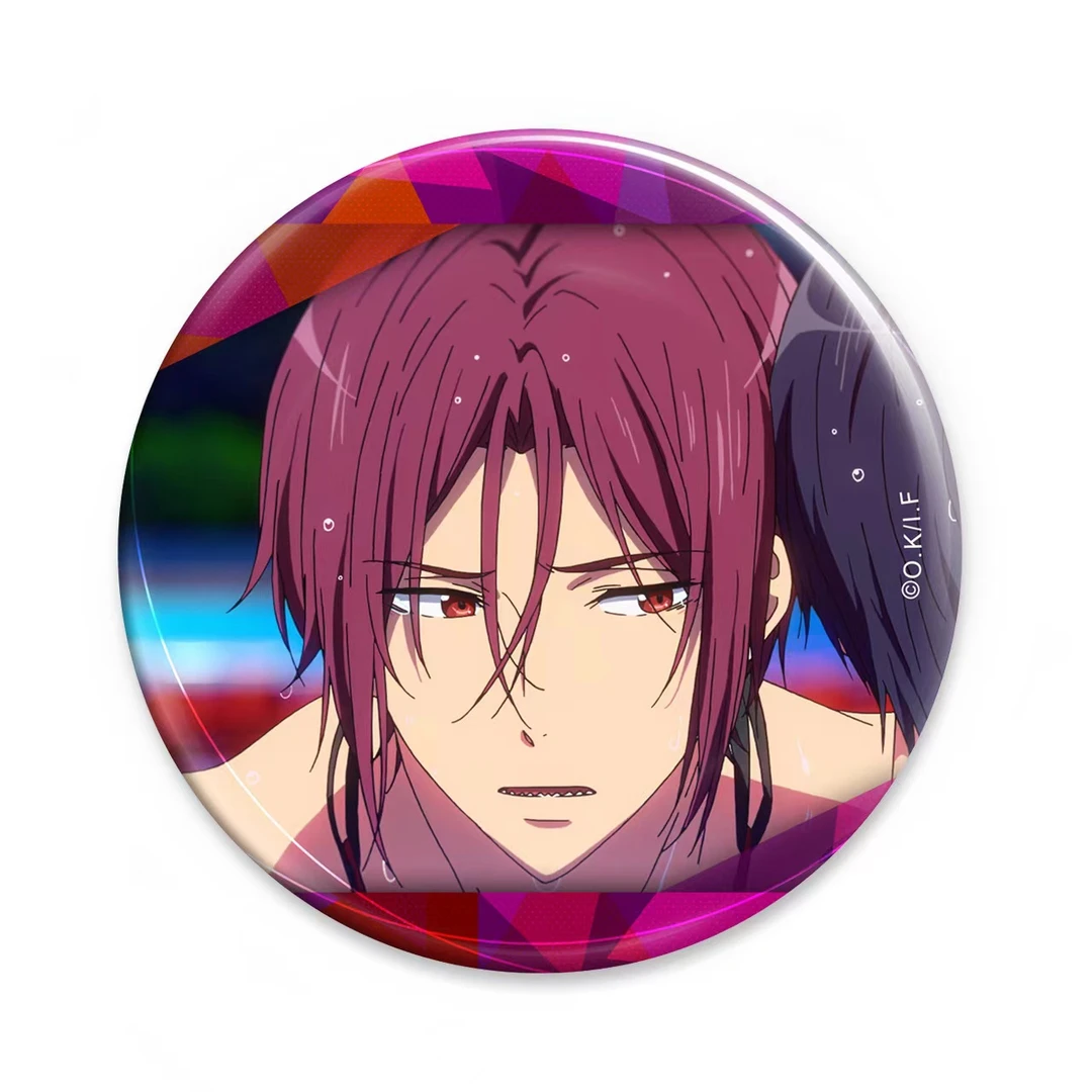 小元-正版free松冈凛个人池徽章吧唧剧场版镭射吧唧-元