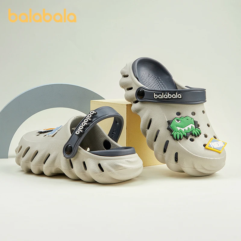 巴拉巴拉儿童洞洞鞋男童宝宝拖鞋防滑男孩中大童凉拖鞋夏季沙滩鞋
