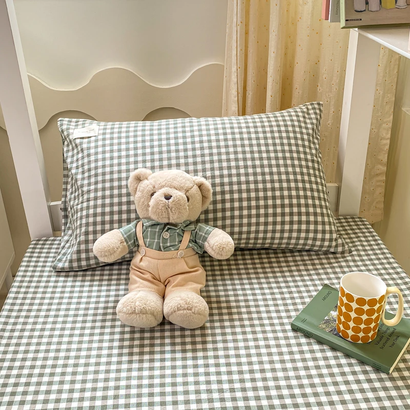 全棉水洗棉枕套一只装学生宿舍纯棉枕头皮48×74枕头套一对装家用