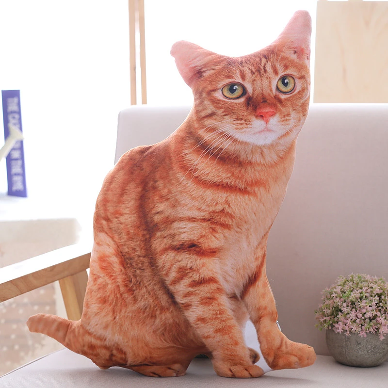 仿真创意猫咪抱枕毛绒玩具猫靠垫枕学生儿童女生日情人节礼物礼品