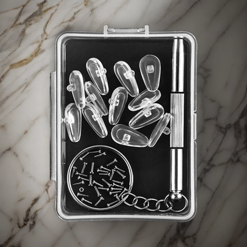 气囊眼镜鼻托硅胶超软鼻子减压防压痕鼻梁防滑眼睛配件鼻垫盒套装