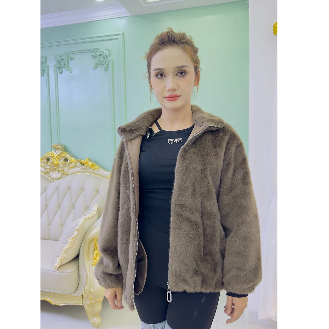 马总直销皮毛一体大衣