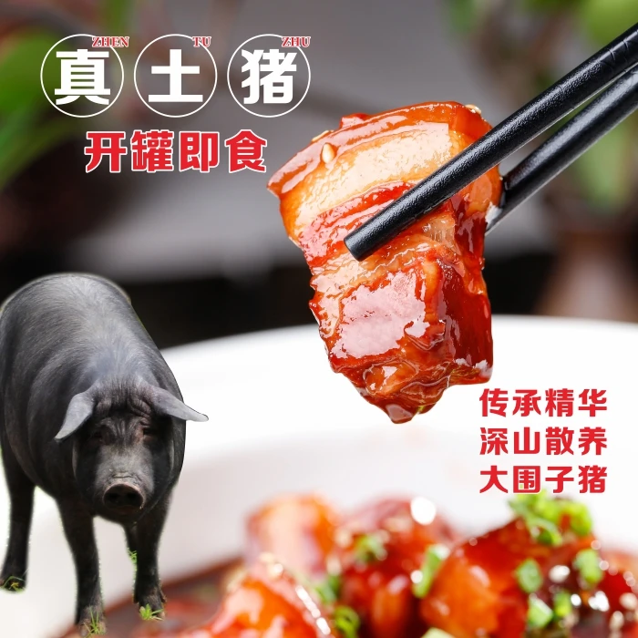 【真深山散养】儿时味传统饲养大围子猪酱卤红烧肉罐装保鲜300g