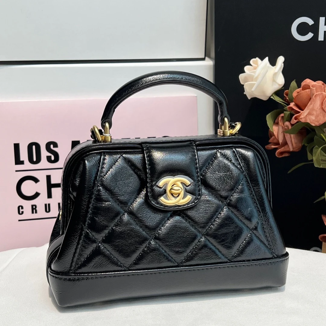 99新 Chanel/香奈儿 24A 黑金小号医生包