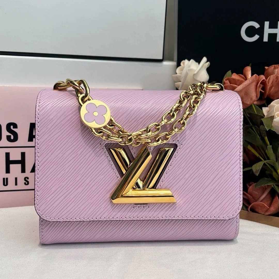 99新 LouisVuitton/路易威登 樱花粉Sac Twist Pm