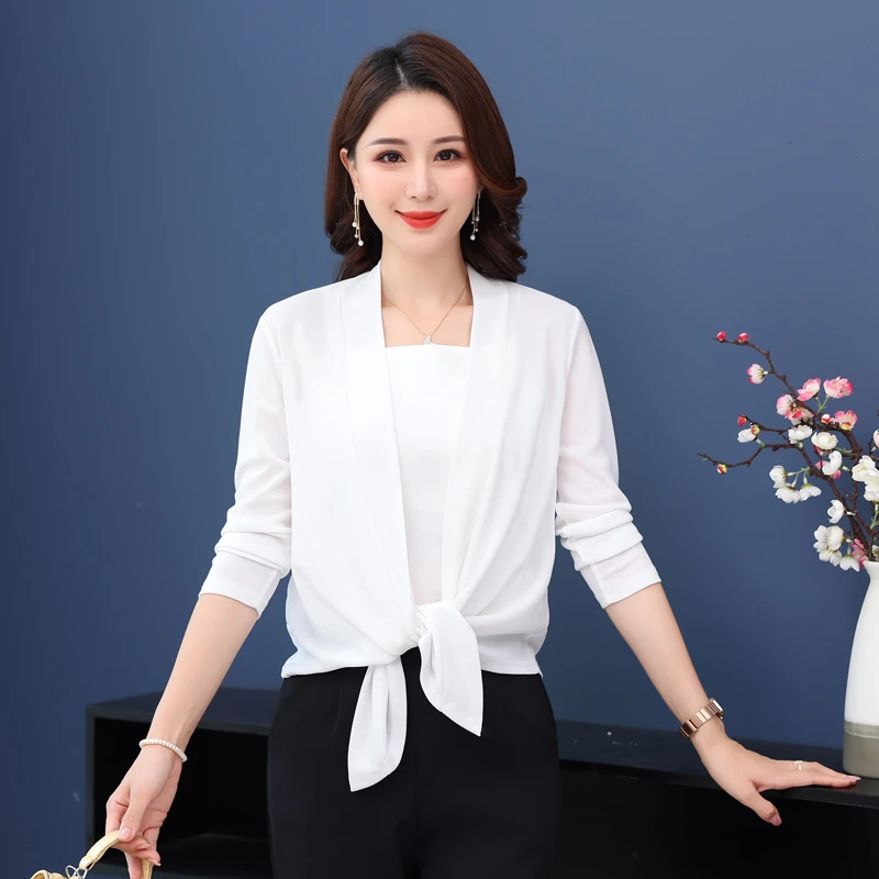 针织开衫女短款2022春秋新款二八月毛衣外套早秋薄款披肩外搭上衣