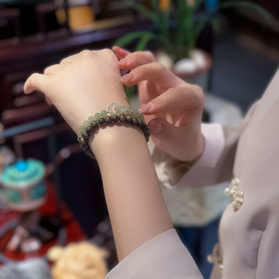 沉香香境 奇楠沉香手串双圈相守款安神静心可佩戴礼物佳品