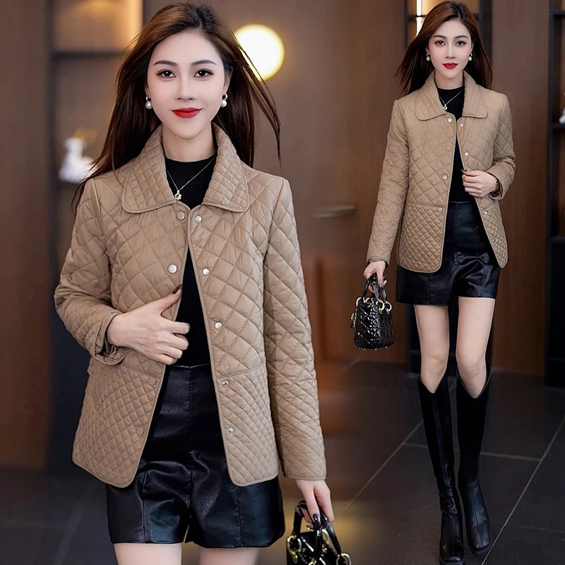 小个子2025新款时尚经典大气韩版网红秋冬短款休闲百搭棉服外套