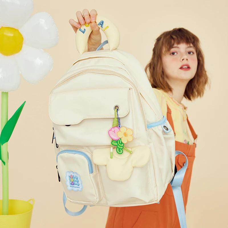 LOLA DESIGN【原创设计】芝士双肩包可爱书包大学生高中生女生