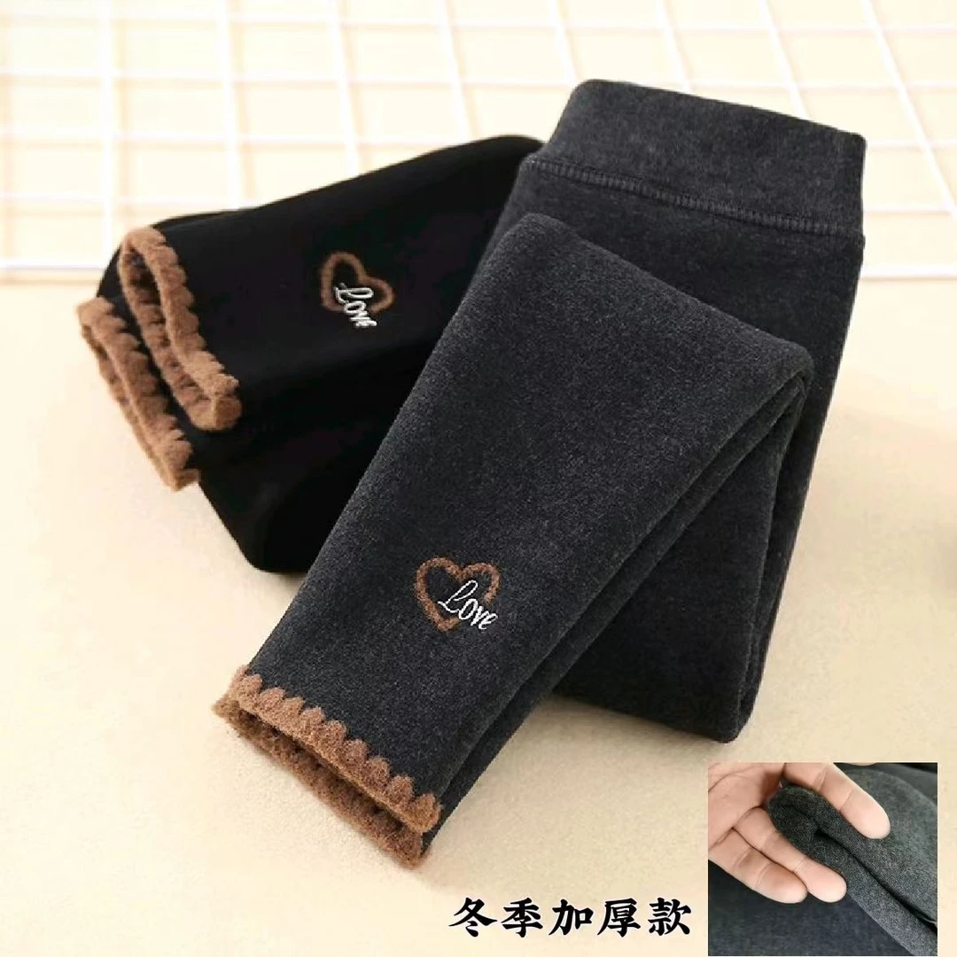 女童冬加绒加厚打底裤冬款大童一体加厚保暖外穿儿童鲨鱼裤