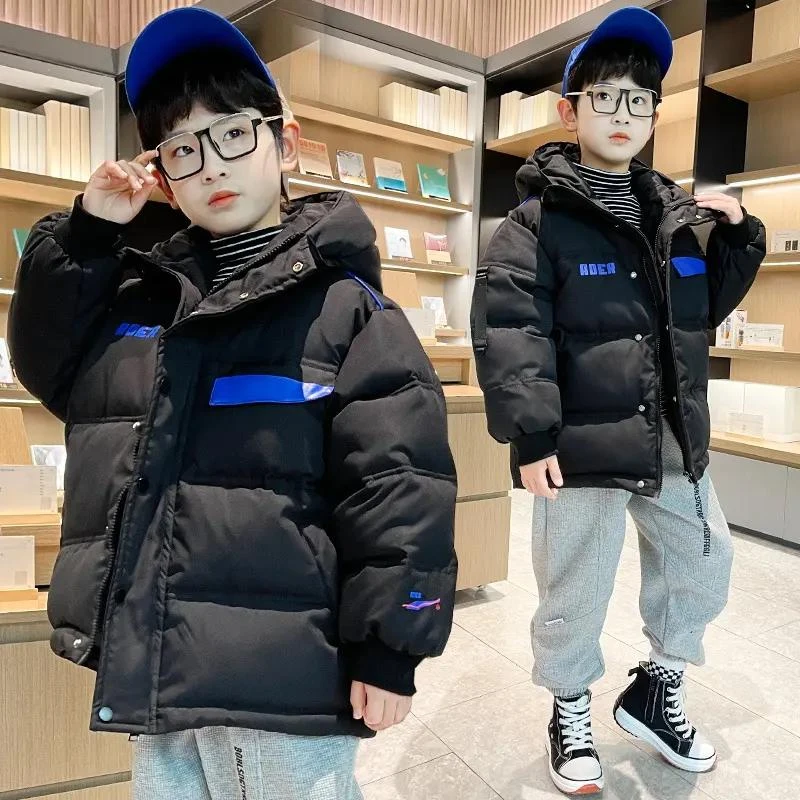 潮流童装男童棉衣秋冬季2023新款儿童户外保暖棉服外套中大