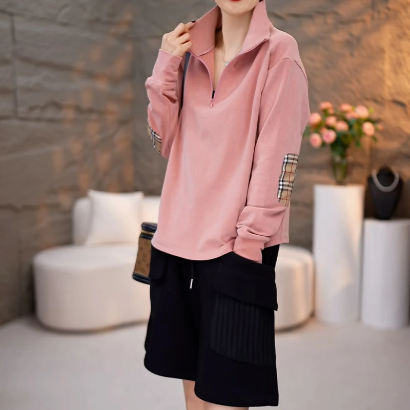 春装新款时尚洋气双面绒打底衫显瘦内搭休闲百搭气质上衣3906