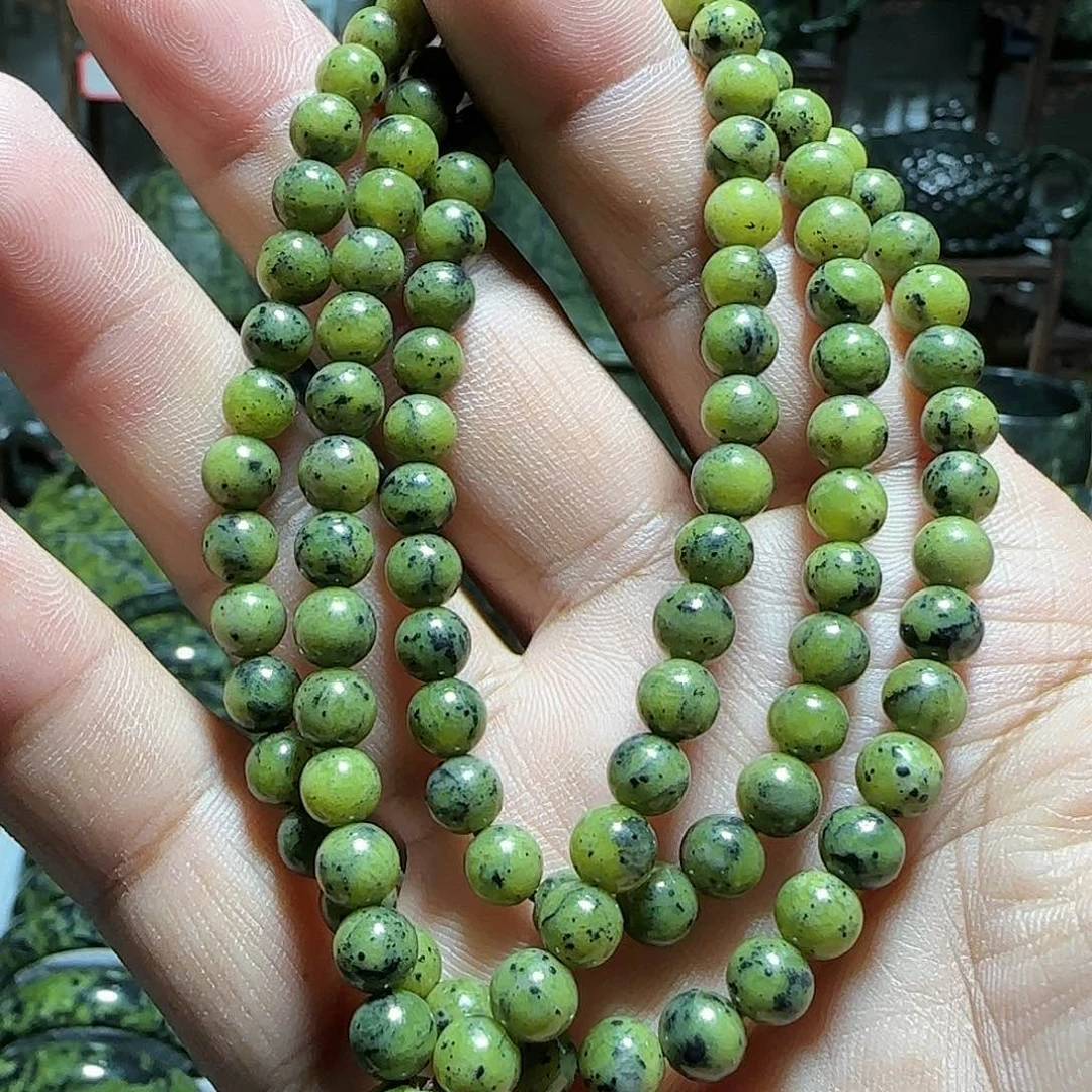 蛇纹石玉佛珠108颗未镶嵌