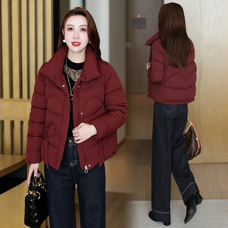 时尚短款羽绒棉服女冬新款加厚保暖棉衣外套小个子洋气棉袄外套潮