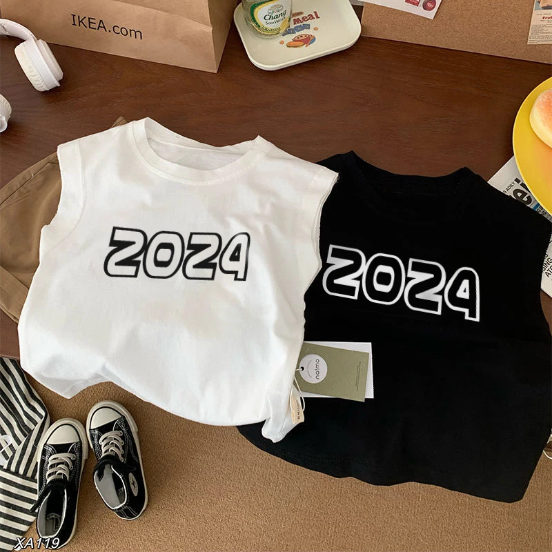 男童T恤无袖纯棉夏季薄款潮韩版洋气卡通宽松背心小童儿童夏装男