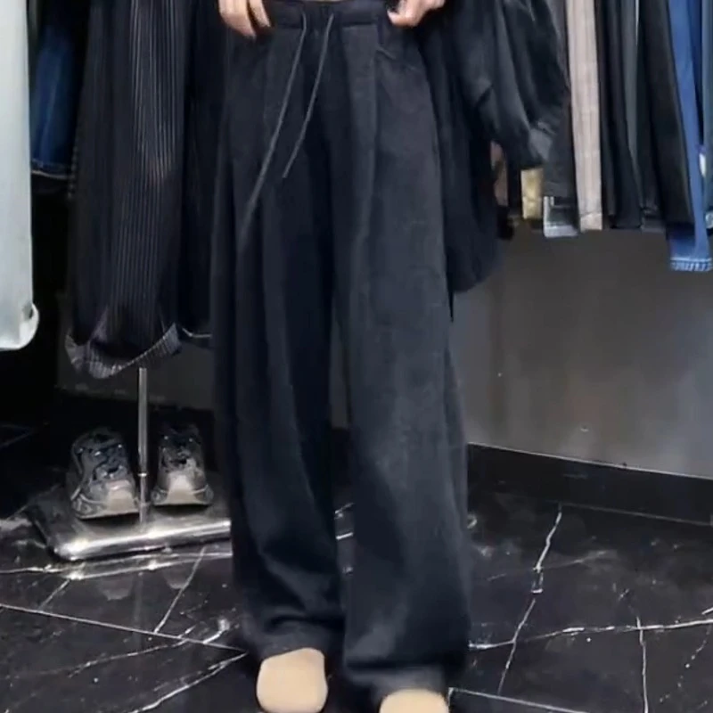 【云朵裤】休闲慵懒感柔软加绒休闲拖地裤LK2500613(浅)