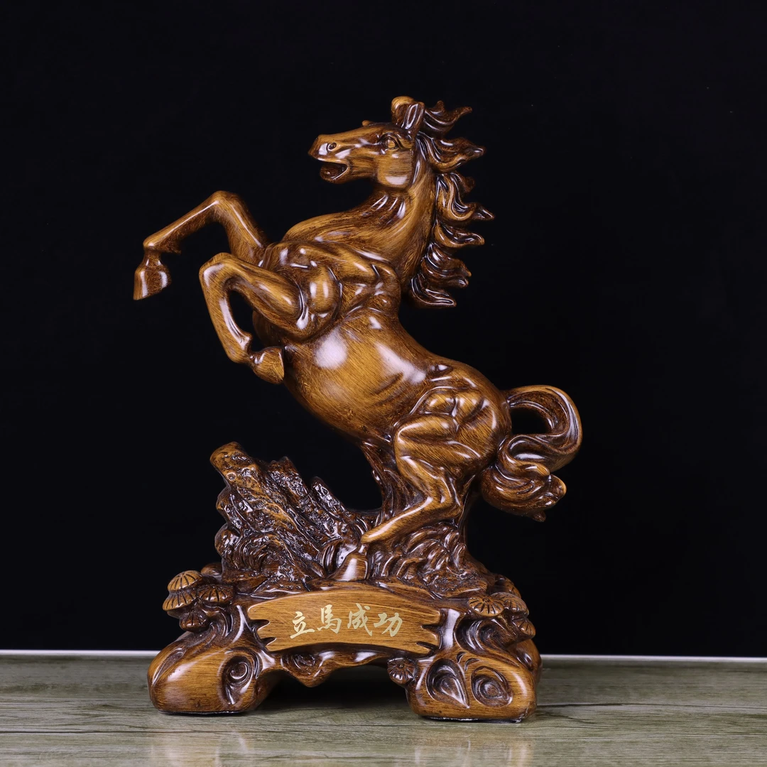 中式吉祥物立马成功马摆件客厅玄关博古架办公室摆设开业乔迁礼物