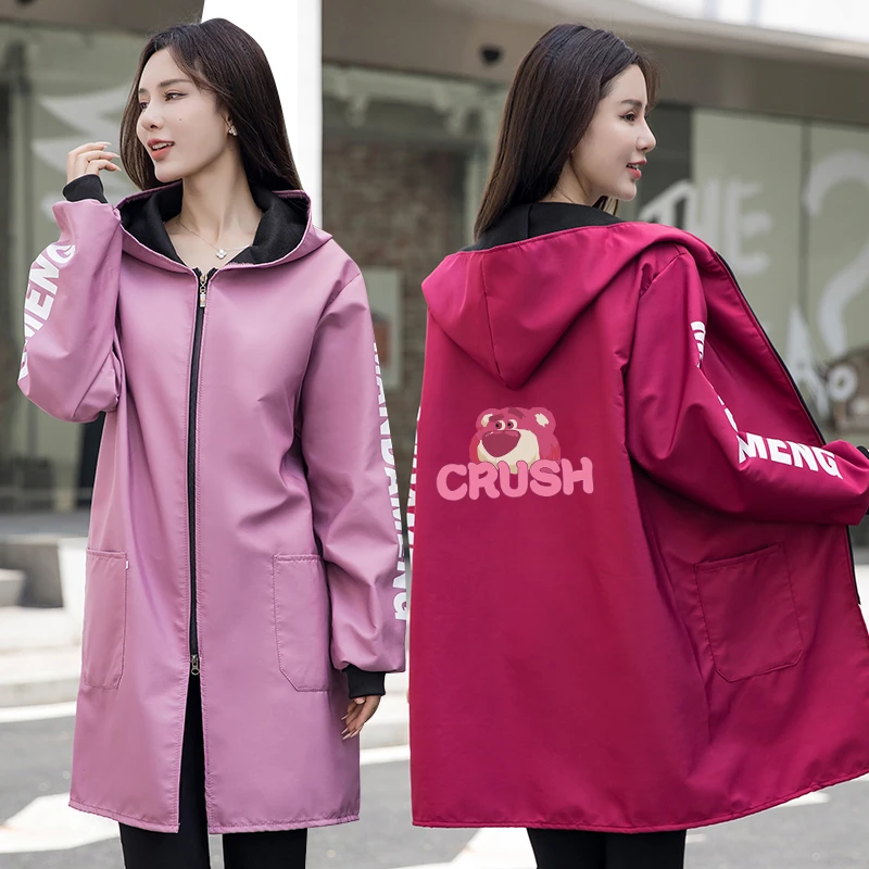 新款保暖加绒罩衣女外穿防水防污加厚长袖围裙定制大褂工作服外套