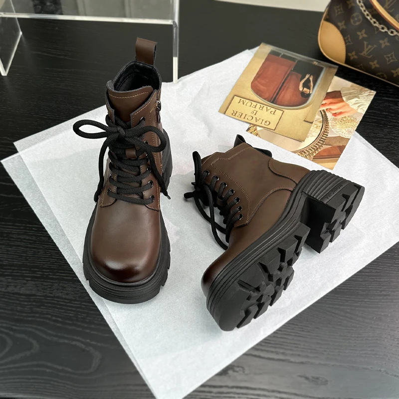 马丁靴女增高厚底小个子2025新款短靴英伦风时尚靴子秋冬爆款